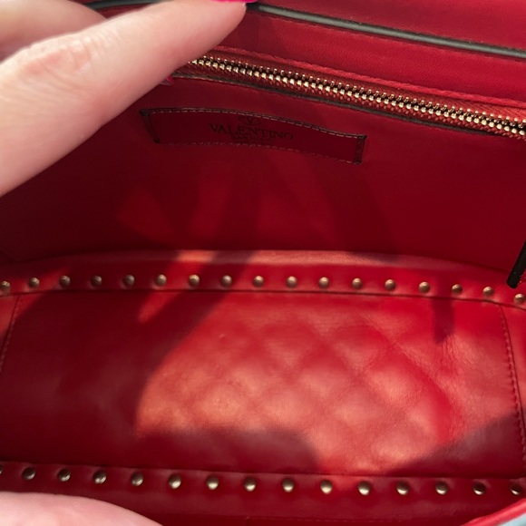 Valentino Rockstud Red Handbag (wanting to trade for smaller size) - Picture 9 of 14